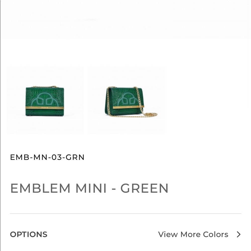 Gaia luxury bag green emerald gold crossbody - Picture 4 of 5